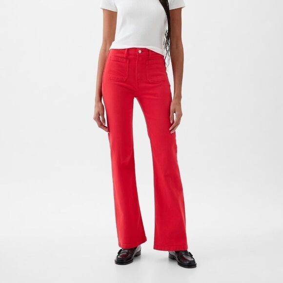 NEW Gap 28s Authentic Flare Mid Rise Stretch Jeans - Picture 9 of 9